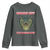 Hands Off Our Everglades Youth Sweatshirt Fierce Alligator Protest - Wonder Print Shop