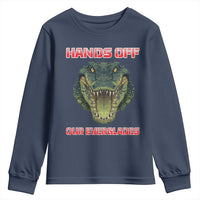 Hands Off Our Everglades Youth Sweatshirt Fierce Alligator Protest - Wonder Print Shop