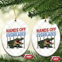 Hands Off Everglades Ceramic Ornament Alligator Protest - Wonder Print Shop
