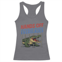 Hands Off Everglades Racerback Tank Top Alligator Protest - Wonder Print Shop