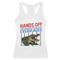 Hands Off Everglades Racerback Tank Top Alligator Protest - Wonder Print Shop