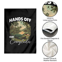 Hands Off Our Everglades Garden Flag Vintage Alligator Swamp - Wonder Print Shop