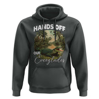 Hands Off Our Everglades Hoodie Vintage Alligator Swamp - Wonder Print Shop