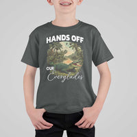 Hands Off Our Everglades T Shirt For Kid Vintage Alligator Swamp - Wonder Print Shop