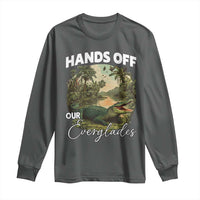 Hands Off Our Everglades Long Sleeve Shirt Vintage Alligator Swamp - Wonder Print Shop