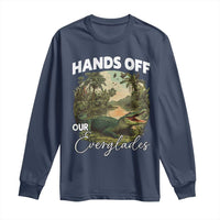 Hands Off Our Everglades Long Sleeve Shirt Vintage Alligator Swamp - Wonder Print Shop