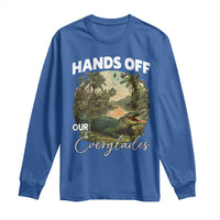 Hands Off Our Everglades Long Sleeve Shirt Vintage Alligator Swamp - Wonder Print Shop