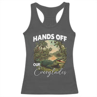 Hands Off Our Everglades Racerback Tank Top Vintage Alligator Swamp - Wonder Print Shop