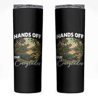 Hands Off Our Everglades Skinny Tumbler Vintage Alligator Swamp - Wonder Print Shop