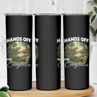 Hands Off Our Everglades Skinny Tumbler Vintage Alligator Swamp - Wonder Print Shop