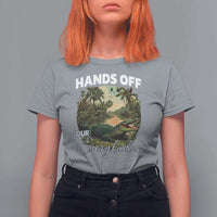Hands Off Our Everglades T Shirt For Women Vintage Alligator Swamp - Wonder Print Shop