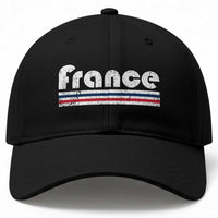 Vintage France Flag Distressed Retro Graphic Baseball Cap Patriotic French Heritage Pride Gift