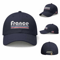 Vintage France Flag Distressed Retro Graphic Baseball Cap Patriotic French Heritage Pride Gift
