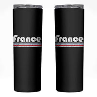 Vintage France Flag Distressed Retro Graphic Skinny Tumbler Patriotic French Heritage Pride Gift