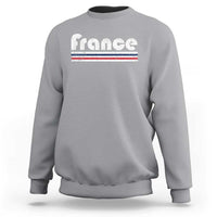Vintage France Flag Distressed Retro Graphic Sweatshirt Patriotic French Heritage Pride Gift