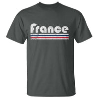 Vintage France Flag Distressed Retro Graphic T Shirt Patriotic French Heritage Pride Gift