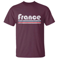 Vintage France Flag Distressed Retro Graphic T Shirt Patriotic French Heritage Pride Gift