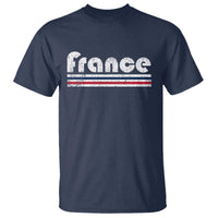 Vintage France Flag Distressed Retro Graphic T Shirt Patriotic French Heritage Pride Gift