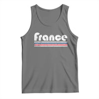 Vintage France Flag Distressed Retro Graphic Tank Top Patriotic French Heritage Pride Gift