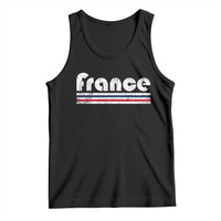 Vintage France Flag Distressed Retro Graphic Tank Top Patriotic French Heritage Pride Gift