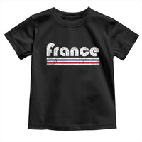 Vintage France Flag Distressed Retro Graphic Toddler T Shirt Patriotic French Heritage Pride Gift