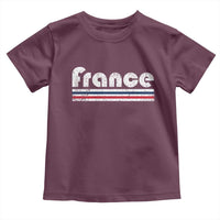 Vintage France Flag Distressed Retro Graphic Toddler T Shirt Patriotic French Heritage Pride Gift