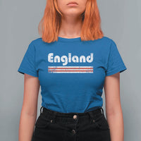 Vintage England Retro Distressed Graphic T Shirt For Women Patriotic English Heritage Pride Souvenir