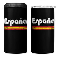 Vintage Espana Espanol Retro Distressed Graphic 4 in 1 Can Cooler Tumbler Patriotic Spanish Spain Flag Heritage Pride Souvenir