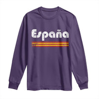 Vintage Espana Espanol Retro Distressed Graphic Long Sleeve Shirt Patriotic Spanish Spain Flag Heritage Pride Souvenir