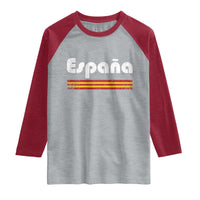 Vintage Espana Espanol Retro Distressed Graphic Raglan Shirt Patriotic Spanish Spain Flag Heritage Pride Souvenir