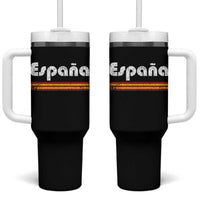 Vintage Espana Espanol Retro Distressed Graphic Tumbler With Handle Patriotic Spanish Spain Flag Heritage Pride Souvenir