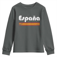 Vintage Espana Espanol Retro Distressed Graphic Youth Sweatshirt Patriotic Spanish Spain Flag Heritage Pride Souvenir