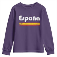 Vintage Espana Espanol Retro Distressed Graphic Youth Sweatshirt Patriotic Spanish Spain Flag Heritage Pride Souvenir