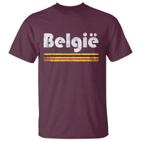 Retro Belgie Belgium Flag Distressed Graphic in Dutch T Shirt Proud Belgian Heritage and Country Roots Pride Gift