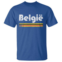 Retro Belgie Belgium Flag Distressed Graphic in Dutch T Shirt Proud Belgian Heritage and Country Roots Pride Gift