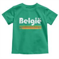 Retro Belgie Belgium Flag Distressed Graphic in Dutch Toddler T Shirt Proud Belgian Heritage and Country Roots Pride Gift