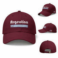 Vintage Argentina Retro Distressed Graphic Baseball Cap Patriotic Argentine Heritage Pride Souvenir