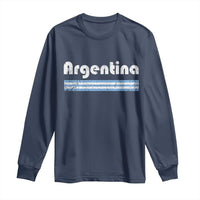 Vintage Argentina Retro Distressed Graphic Long Sleeve Shirt Patriotic Argentine Heritage Pride Souvenir