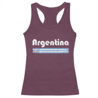 Vintage Argentina Retro Distressed Graphic Racerback Tank Top Patriotic Argentine Heritage Pride Souvenir