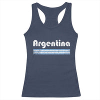 Vintage Argentina Retro Distressed Graphic Racerback Tank Top Patriotic Argentine Heritage Pride Souvenir