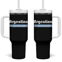 Vintage Argentina Retro Distressed Graphic Tumbler With Handle Patriotic Argentine Heritage Pride Souvenir