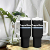 Vintage Argentina Retro Distressed Graphic Tumbler With Handle Patriotic Argentine Heritage Pride Souvenir