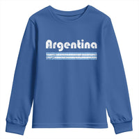 Vintage Argentina Retro Distressed Graphic Youth Sweatshirt Patriotic Argentine Heritage Pride Souvenir