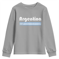 Vintage Argentina Retro Distressed Graphic Youth Sweatshirt Patriotic Argentine Heritage Pride Souvenir