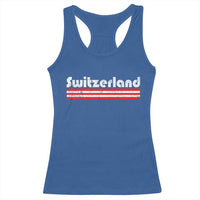 Vintage Switzerland Retro Distressed Graphic Racerback Tank Top Patriotic Swiss Heritage Pride Souvenir