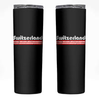 Vintage Switzerland Retro Distressed Graphic Skinny Tumbler Patriotic Swiss Heritage Pride Souvenir