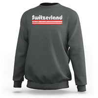 Vintage Switzerland Retro Distressed Graphic Sweatshirt Patriotic Swiss Heritage Pride Souvenir