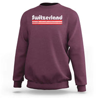 Vintage Switzerland Retro Distressed Graphic Sweatshirt Patriotic Swiss Heritage Pride Souvenir