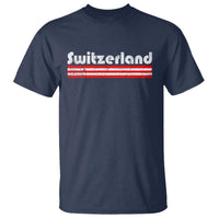 Vintage Switzerland Retro Distressed Graphic T Shirt Patriotic Swiss Heritage Pride Souvenir