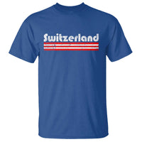 Vintage Switzerland Retro Distressed Graphic T Shirt Patriotic Swiss Heritage Pride Souvenir